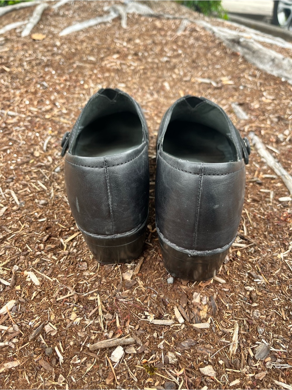 Dansko Marcelle Black Leather Mary Jane Clogs Shoes Size 40/ US size 9.5 Comfort - Picture 2 of 10